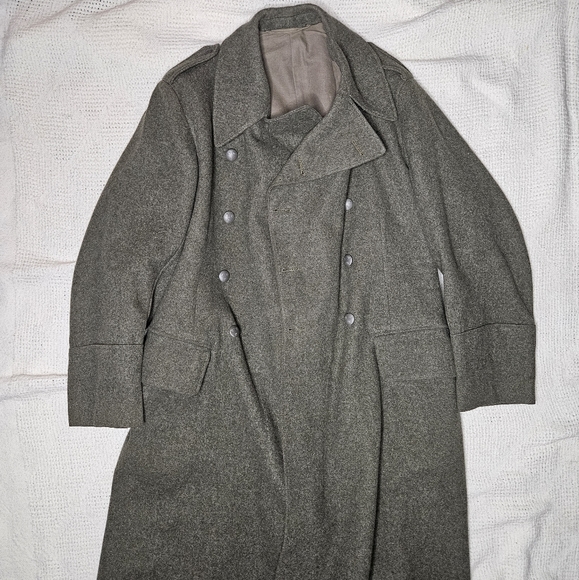 G.K.A. Goteborg Other - G.K.A. Goteborg Swedish Military 100% Wool Jacket Men's Trench Coat Green RARE